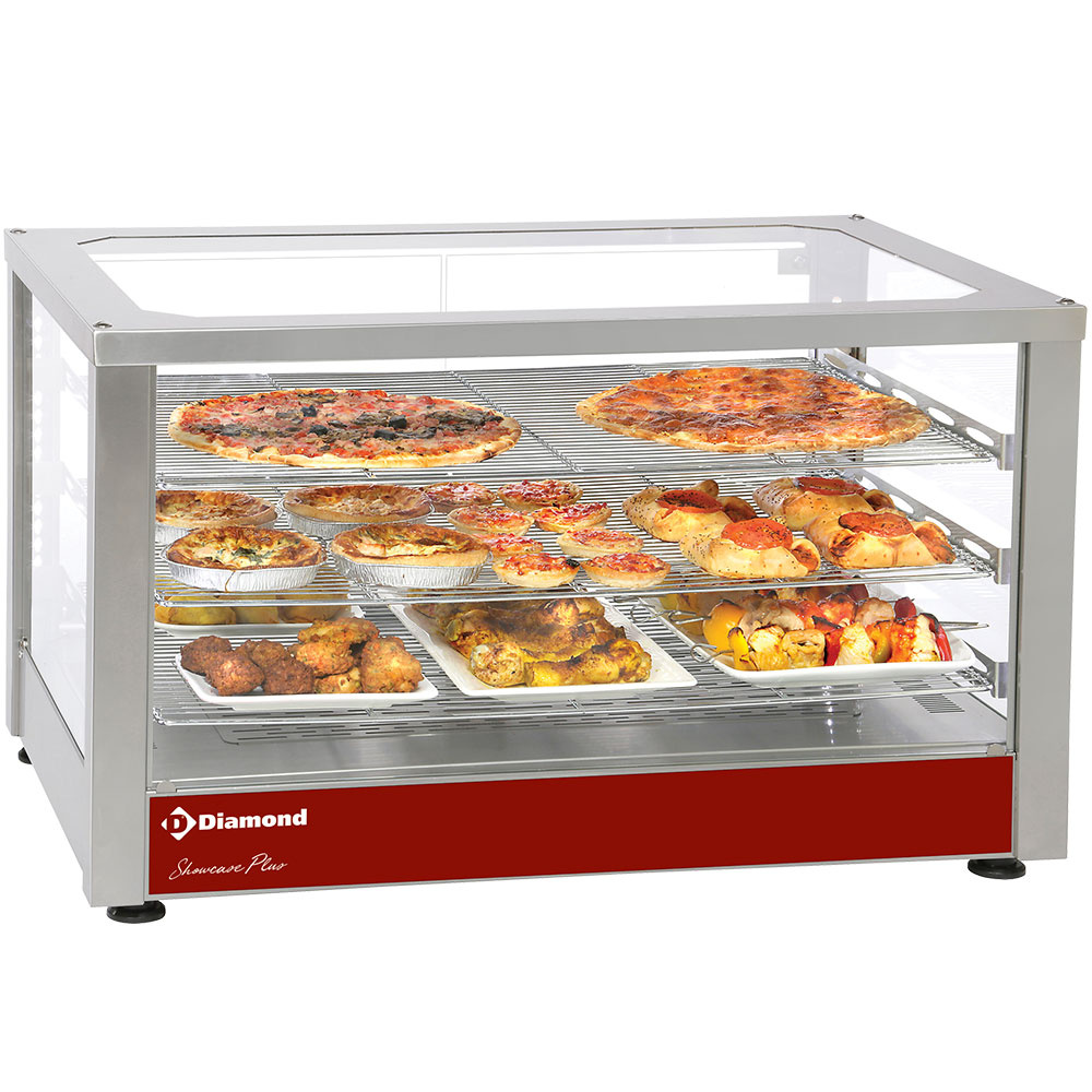 [HSD3-X1] Esposidor calentante ventilado, 3 niveles, panoramico (Acero Inoxidable)