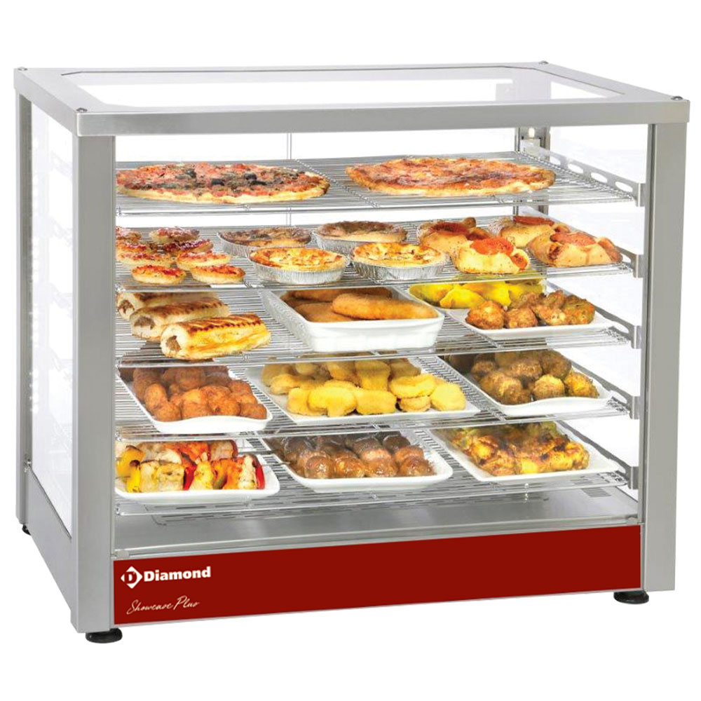 [HSD5-X1] Esposidor calentante ventilado, 5 niveles, panoramico (Acero Inoxidable)